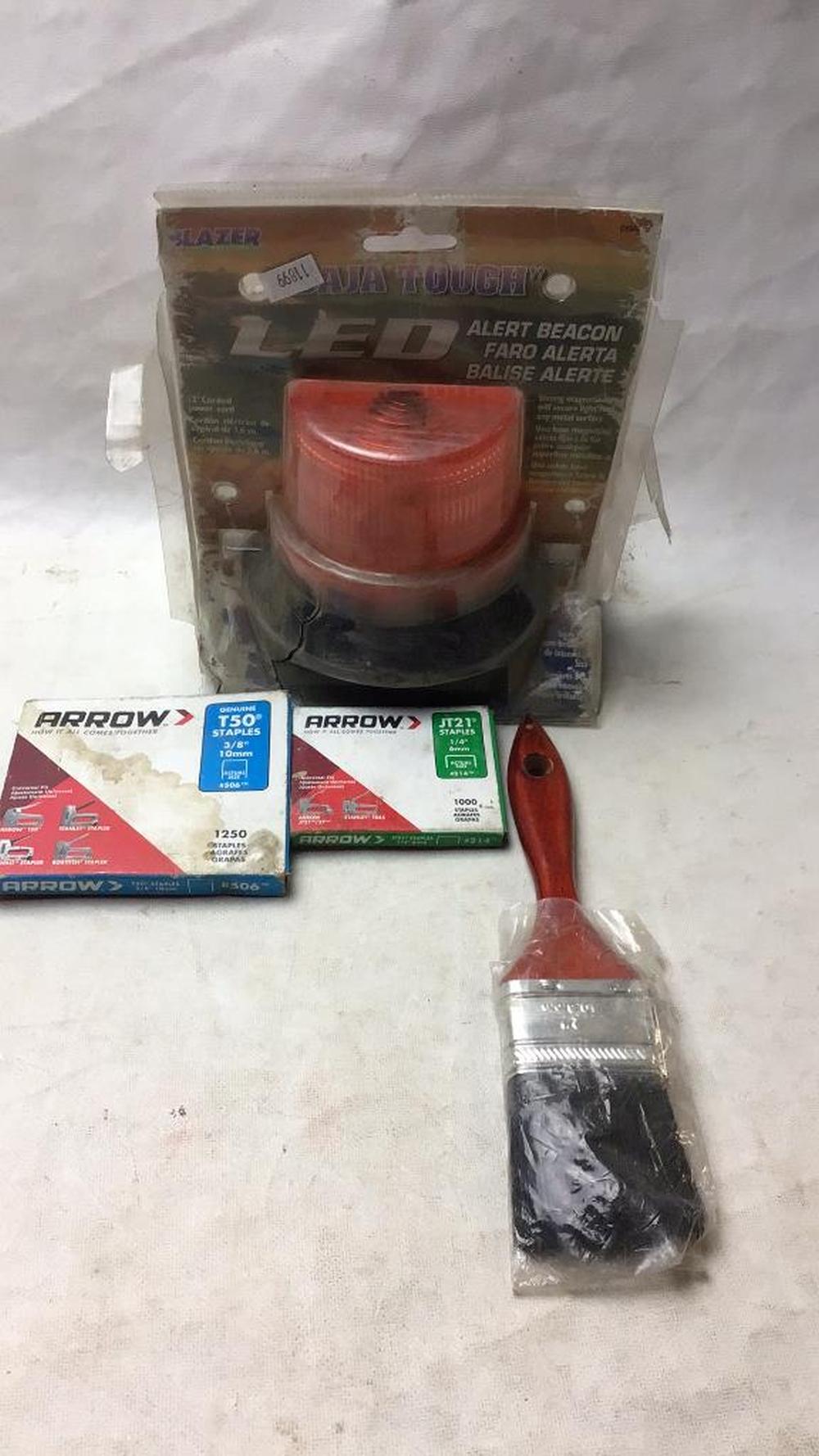 LED Alert Beacon, Pliers, Screw Drivers, Staples