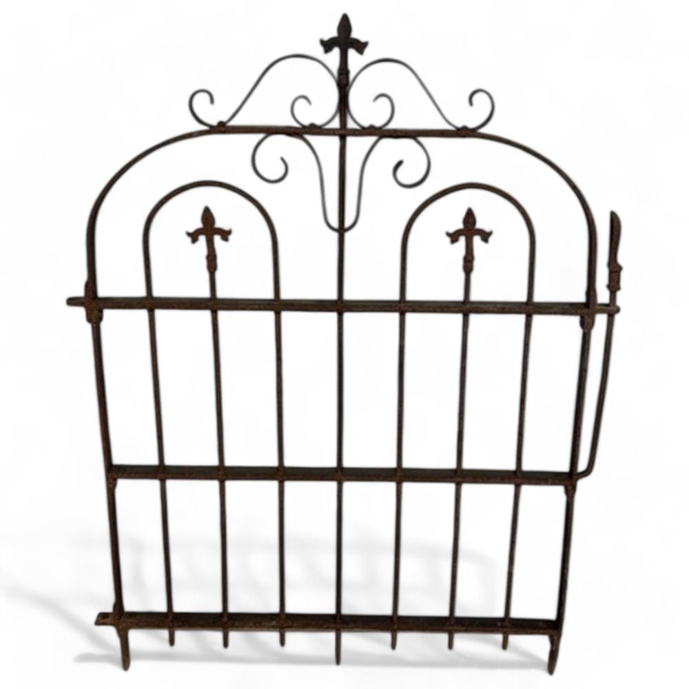 c1800s Iron Enterance Gate Ornate Spiked Garden