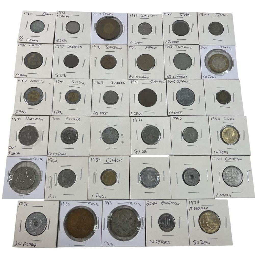 35 Vintage 1900s -2000s Foreign coins