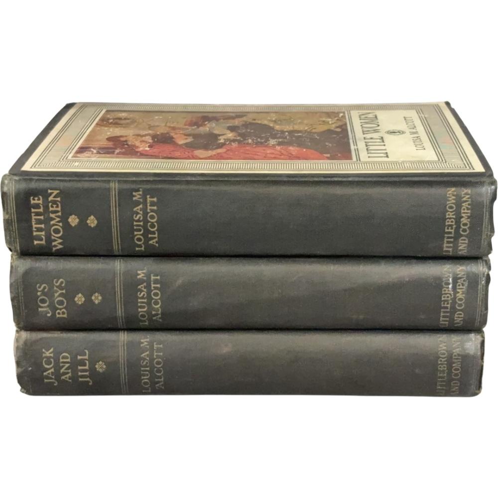 (3) Vintage Hardcover Louisa M. Alcott Books,