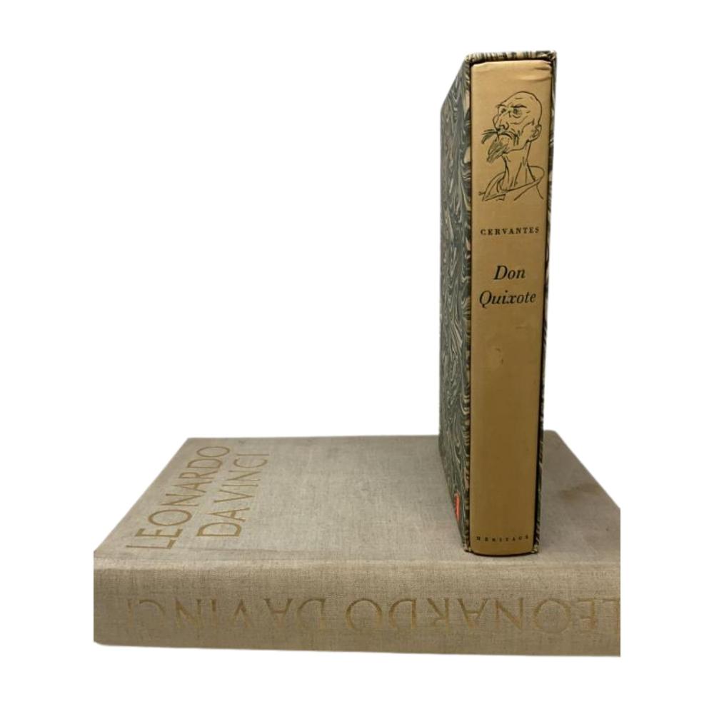 Leonardo DeVinci & Don Quixote VTG Hardback Books