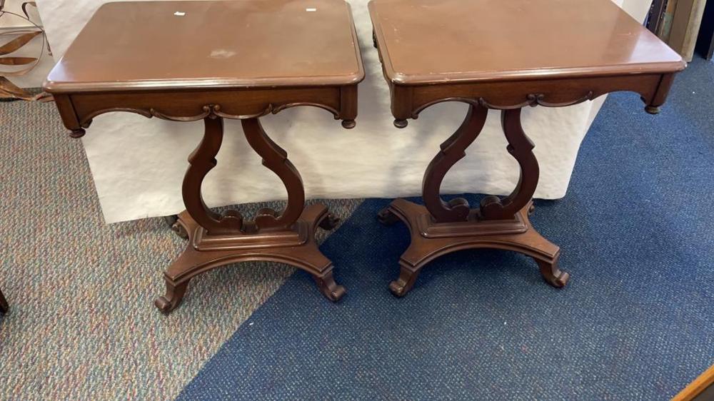c1940s Mahogany Association Inc End Tables