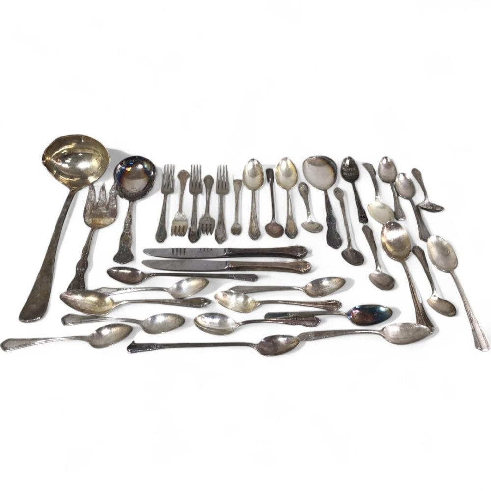 Silverware Collection Including Spoons, Forks, &