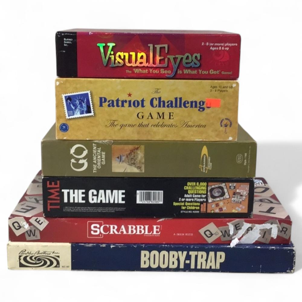 6 Board Games, Including Scrabble & Booby-Trap