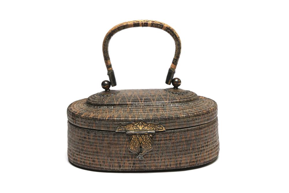A Yan Li Pao basket decorated at border with gilded silver niello