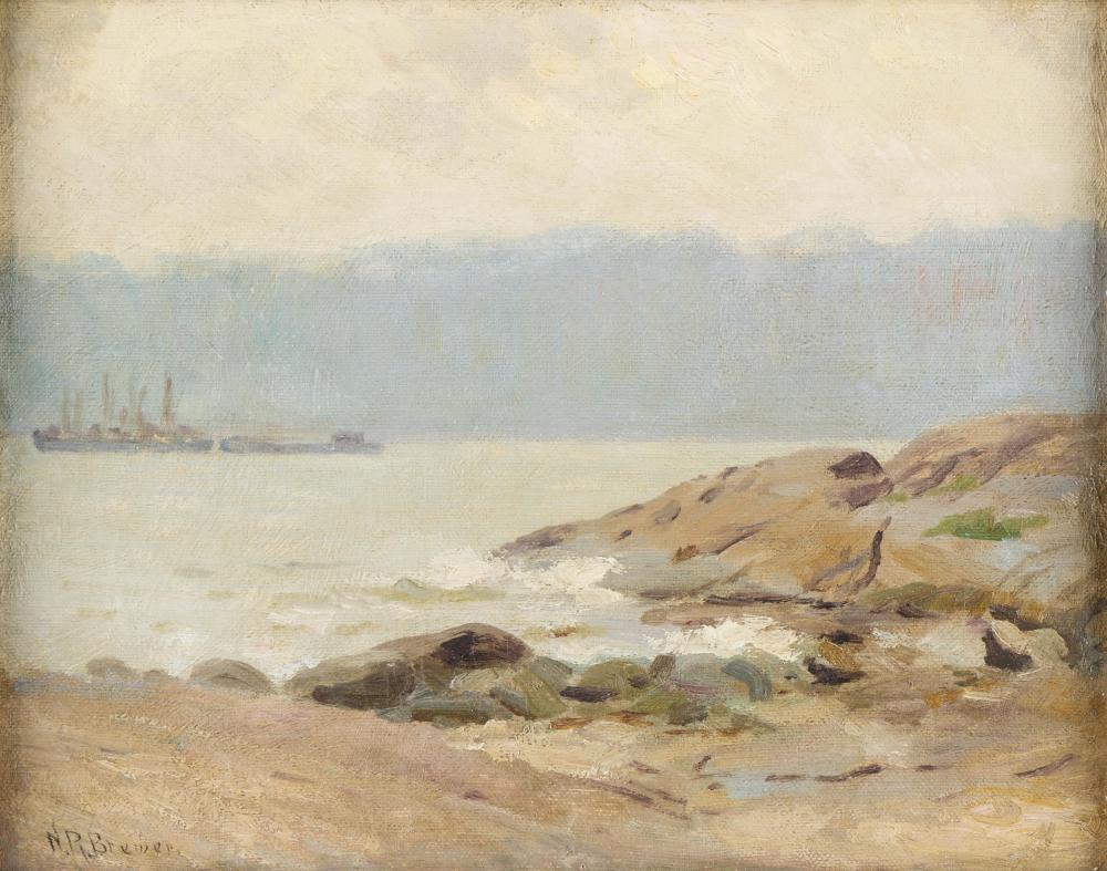 Nicholas Brewer Oil on Canvas Seascape Painting