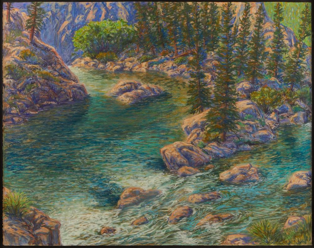 Russell Hamilton "Deep Pool" Pastel on Paper