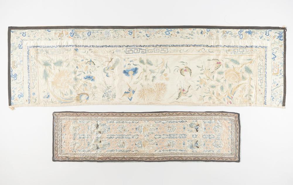 2 Chinese Silk Embroidery Panels
