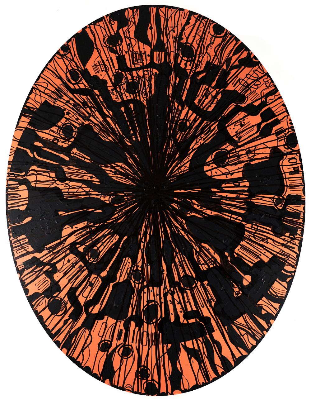 Simon Bill "Influenza" Mixed Media