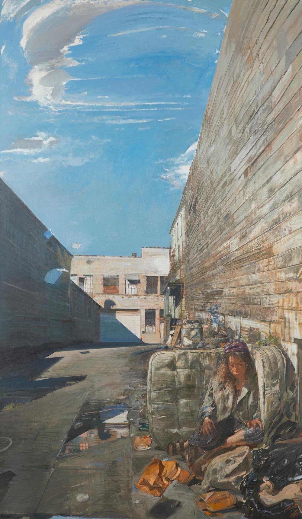 Jerome Witkin "Figure in Landscape" Large Painting