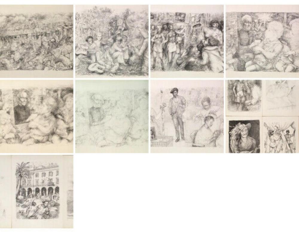 LUCIEN MORETTI SUITE EN NOIR SUITE OF 14 LITHOGRAPHS H/S & MATCHING NUMBERS COA