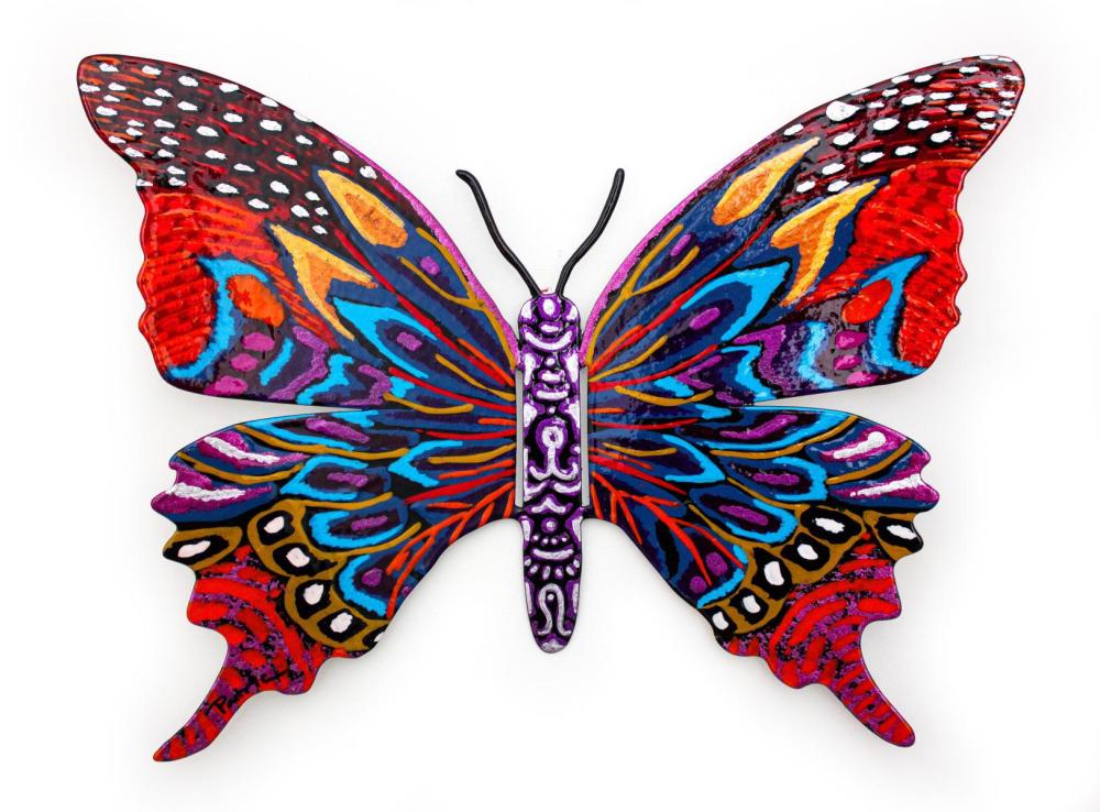 Patricia Govezensky- Original Painting on Cutout Steel "Butterfly CCXLVIII"