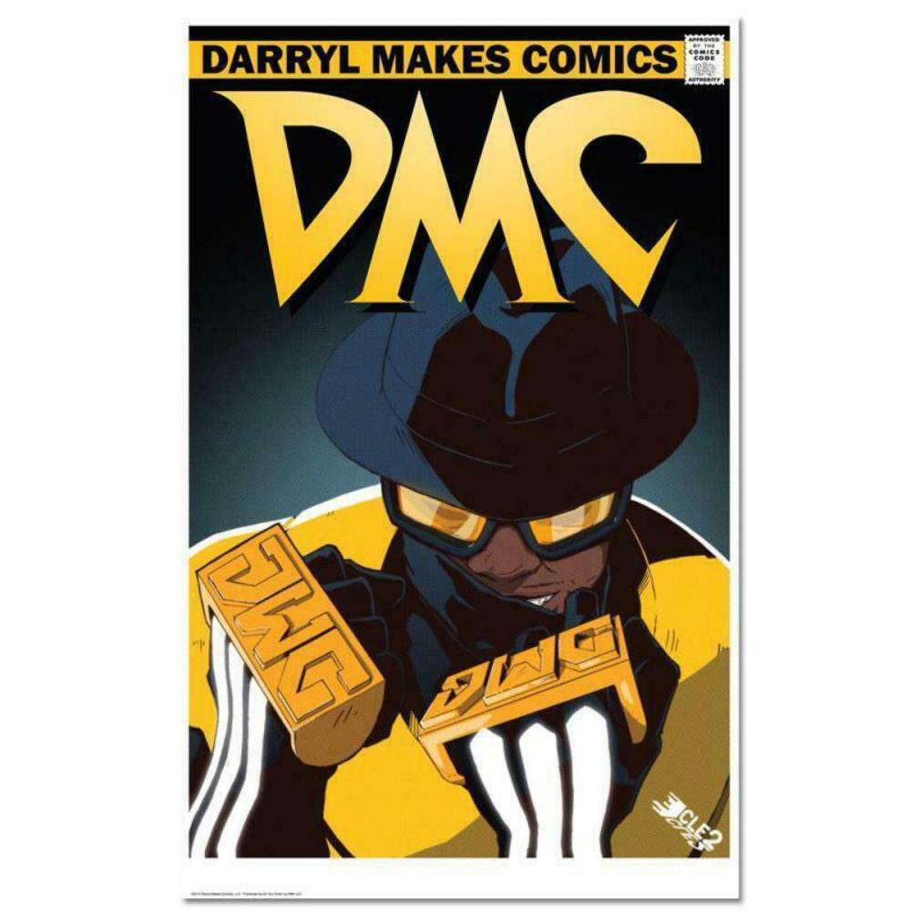"DMC The All-Time Great" is a Numbered Chromatic Pigment Ink Limited Edition, Hand Signed by Darryl "DMC" McDaniels. Includes Certificate of Authenticity.
