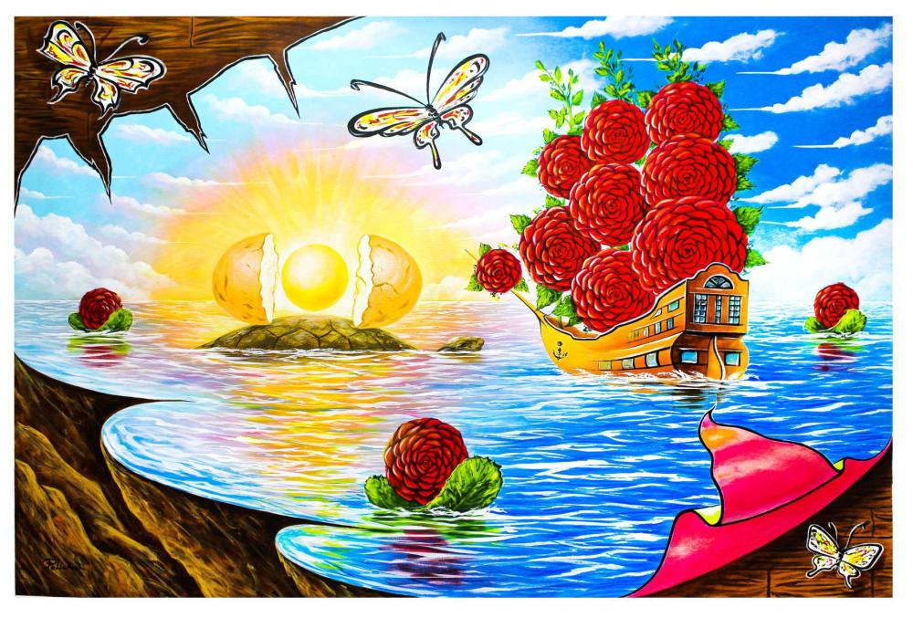 Eugene Poliarush- Original Oil on Canvas "Sunny Day in Heaven"