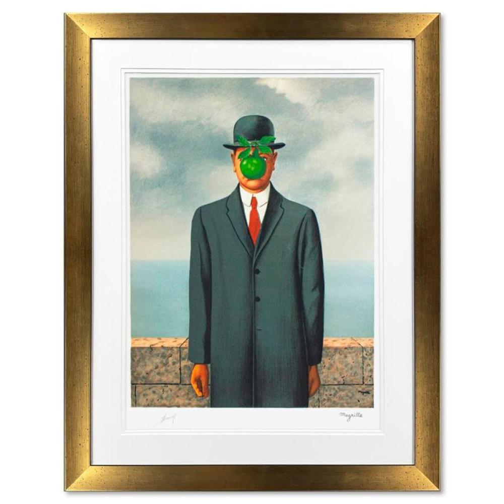 Rene Magritte (1898-1967), "Le Fils De L'homme" Framed Limited Edition Lithograph with Certificate of Authenticity.