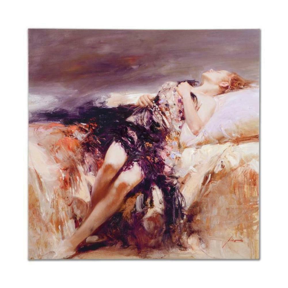 Pino (1939-2010), "Ecstasy" Hand Embellished Limited Edition on Canvas (36" x 36"), Numbered and Hand Signed with Certificate of Authenticity.
