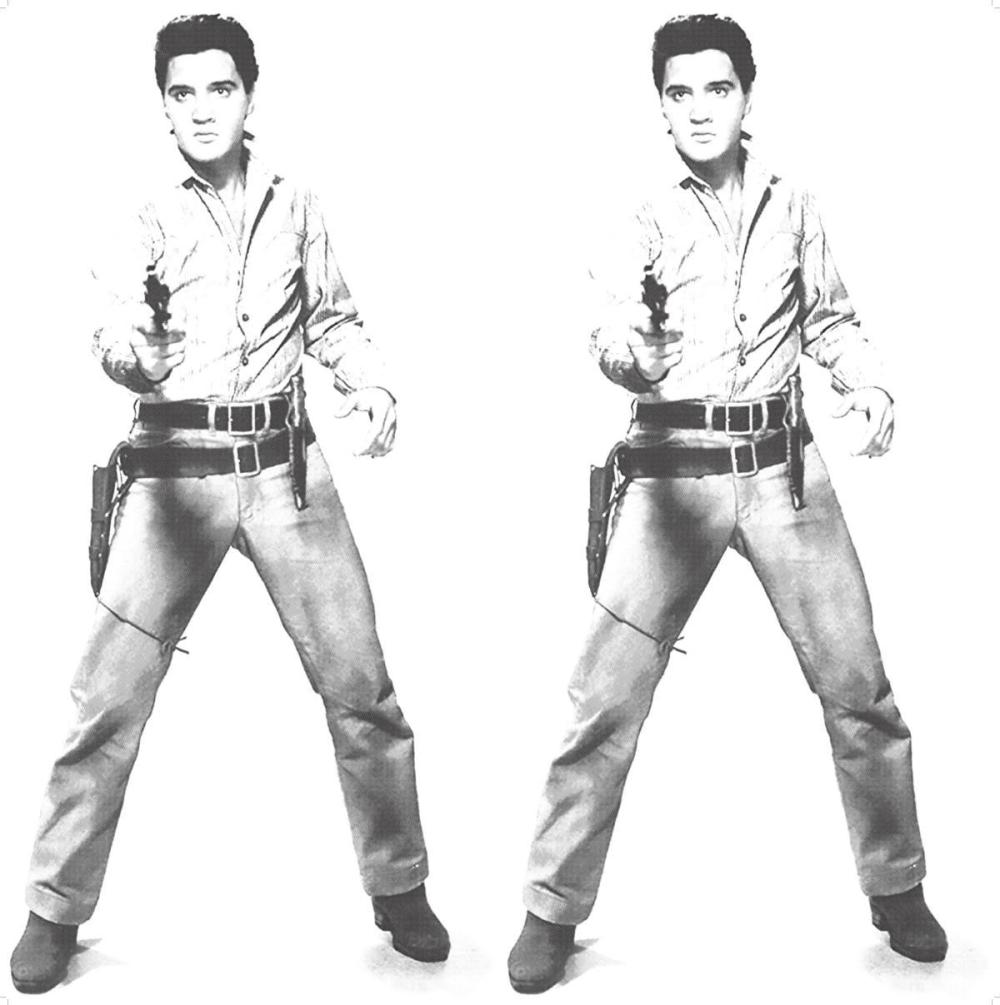 Andy Warhol- Silk Screen on Museum Board "Double Elvis"