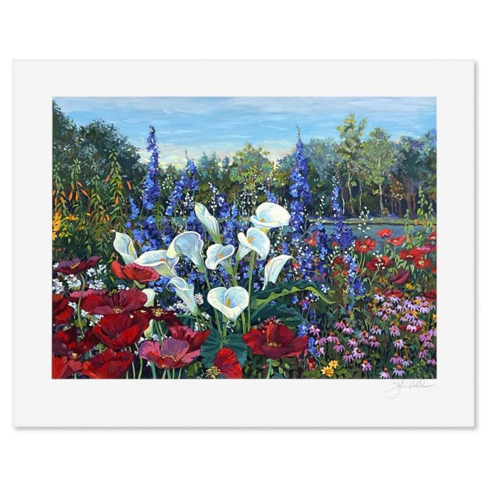 John Powell, "Riverwood Garden" Limited Edition Printer's Proof Serigraph, Numbered and Hand Signed with Letter of Authenticity.