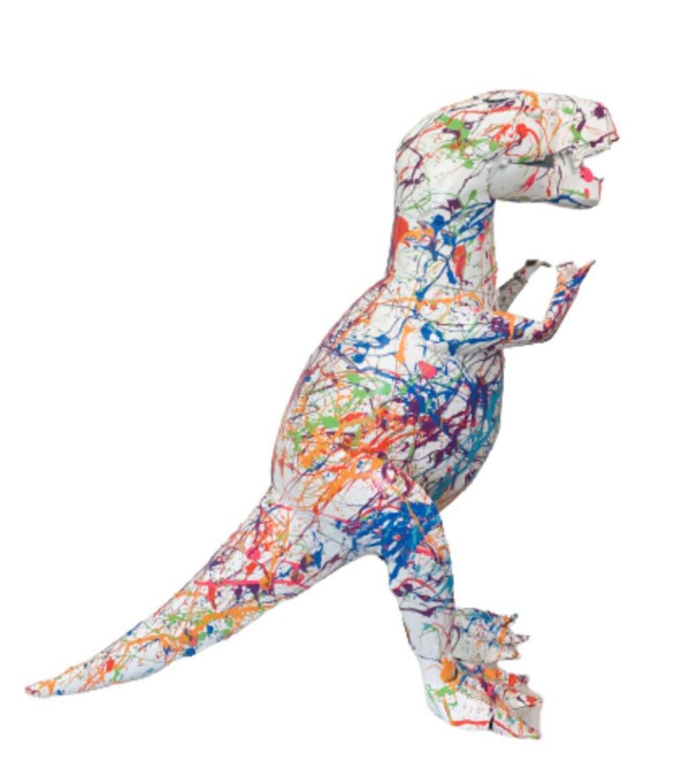 E.M. Zax Handpainted one-of-a-kind metal sculpture "T-Rex"
