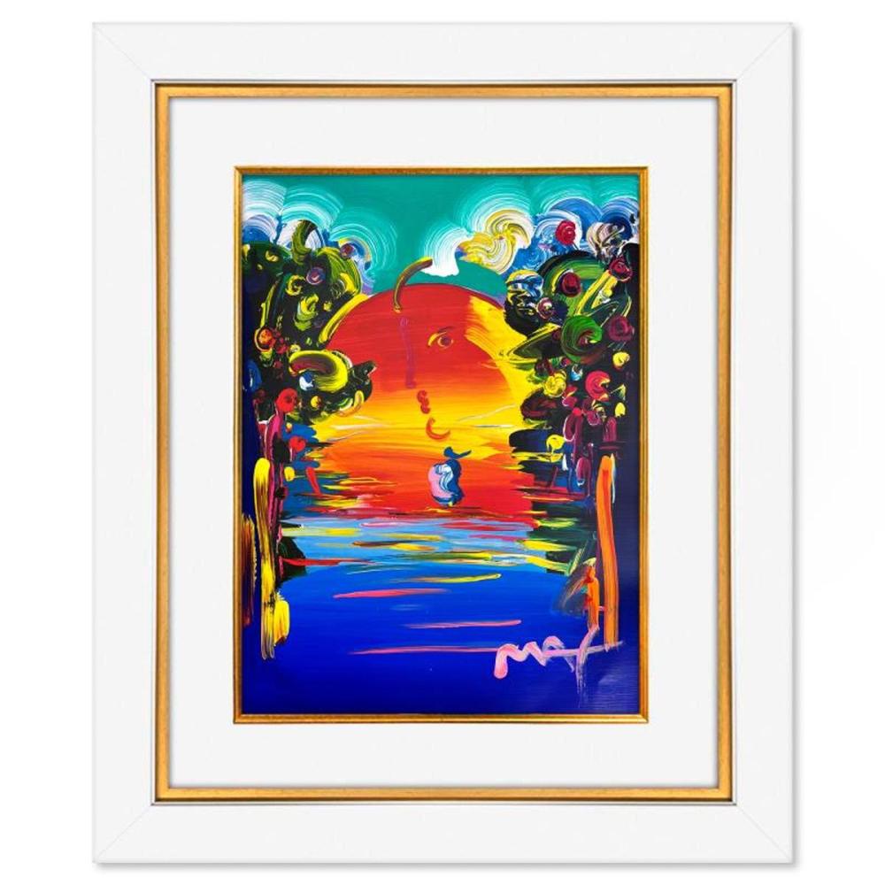 Peter Max, "Better World" Framed One-of-a-Kind Mixed Media, Hand Signed with Registration Number Certifying Authenticity.