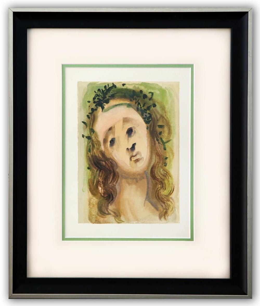 Salvador Dali- Original Color Woodcut on B.F.K. Rives Paper "Purgatory 10"