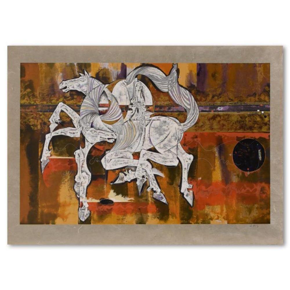 Lu Hong, "Equus" Limited Edition Serigraph on Rice Paper, Numbered and Hand Signed with Letter of Authenticity