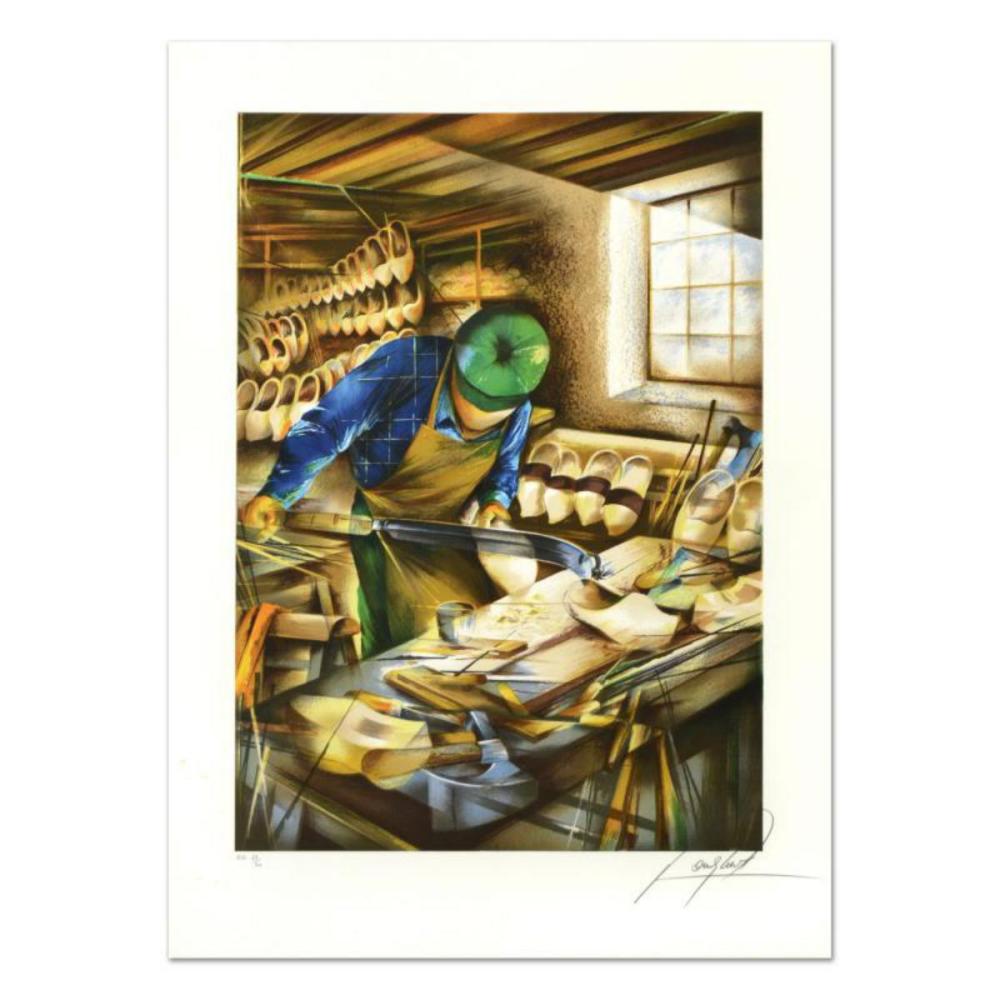 Raymond Poulet, "Shoemaker" Limited Edition Lithograph, Numbered and Hand Signed.