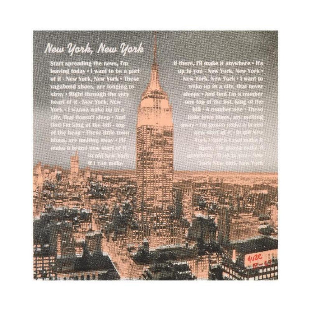 Ringo, (Protege of Andy Warhol's Apprentice, Steve Kaufman), "New York, New York" One-of-a-Kind Hand Pulled Silkscreen on Canvas, Hand Signed with Certificate of Authenticity.