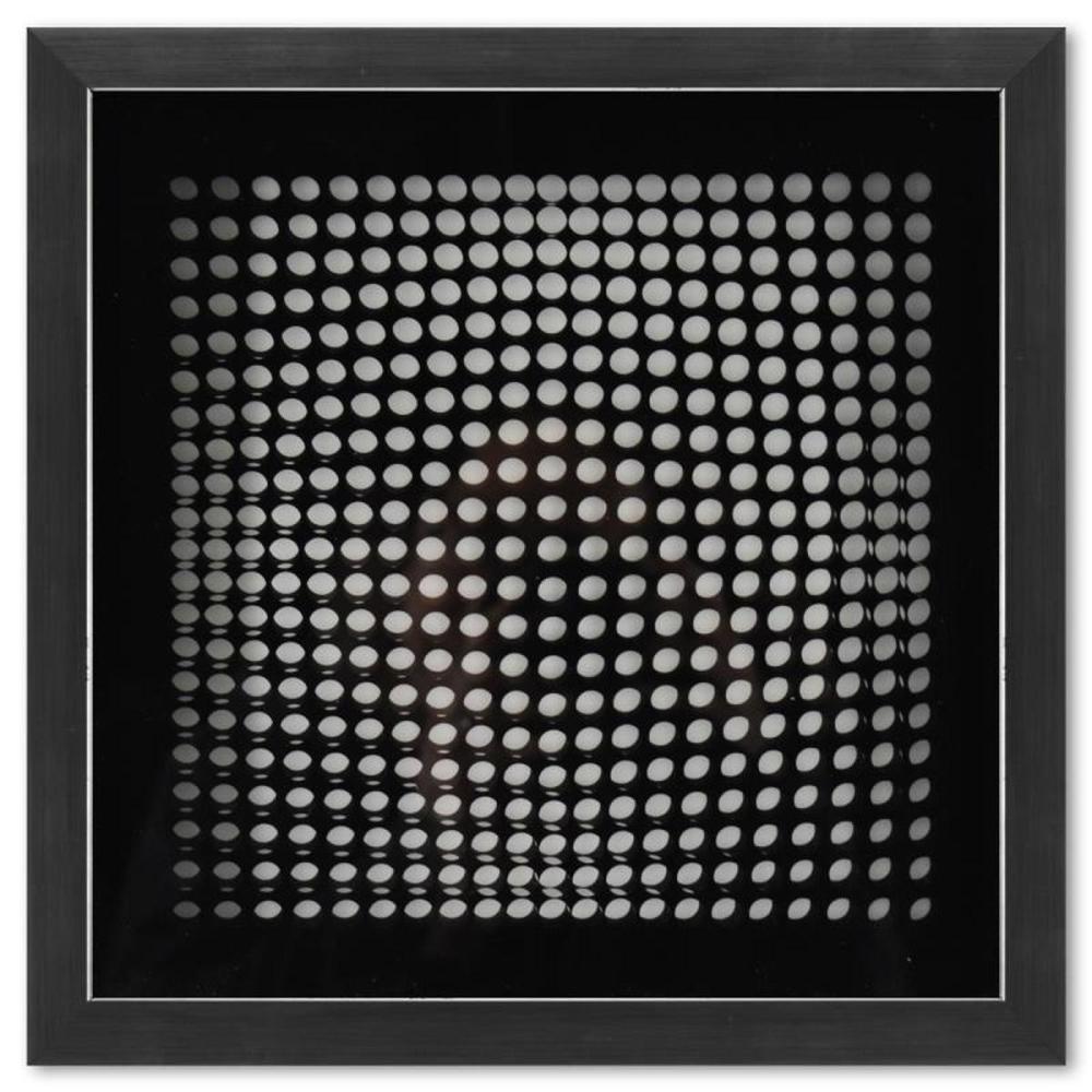 Victor Vasarely (1908-1997), "Trois Dimensions Optique de la sÃ©rie Cinetiques" Framed 1973 Dimensional Art with Letter of Authenticity