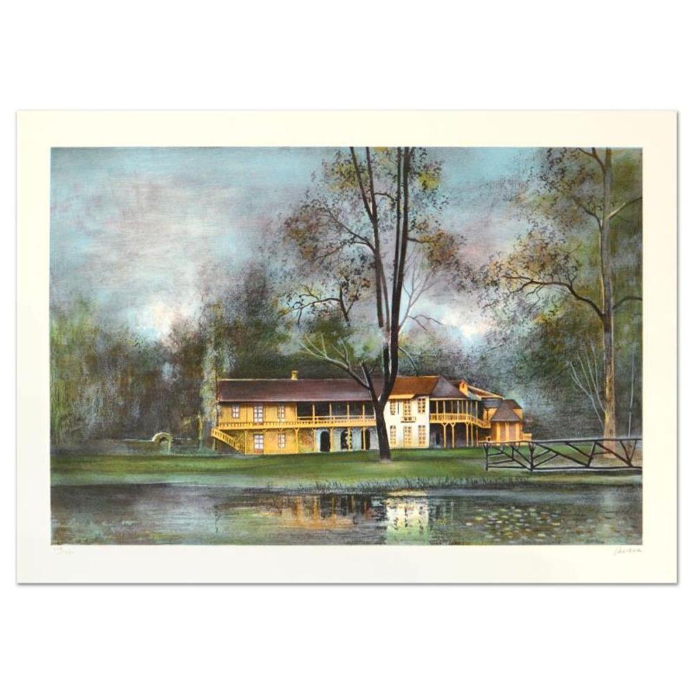 Antonio Rivera, "Hameau de la Reine" Limited Edition Lithograph, Numbered and Hand Signed.