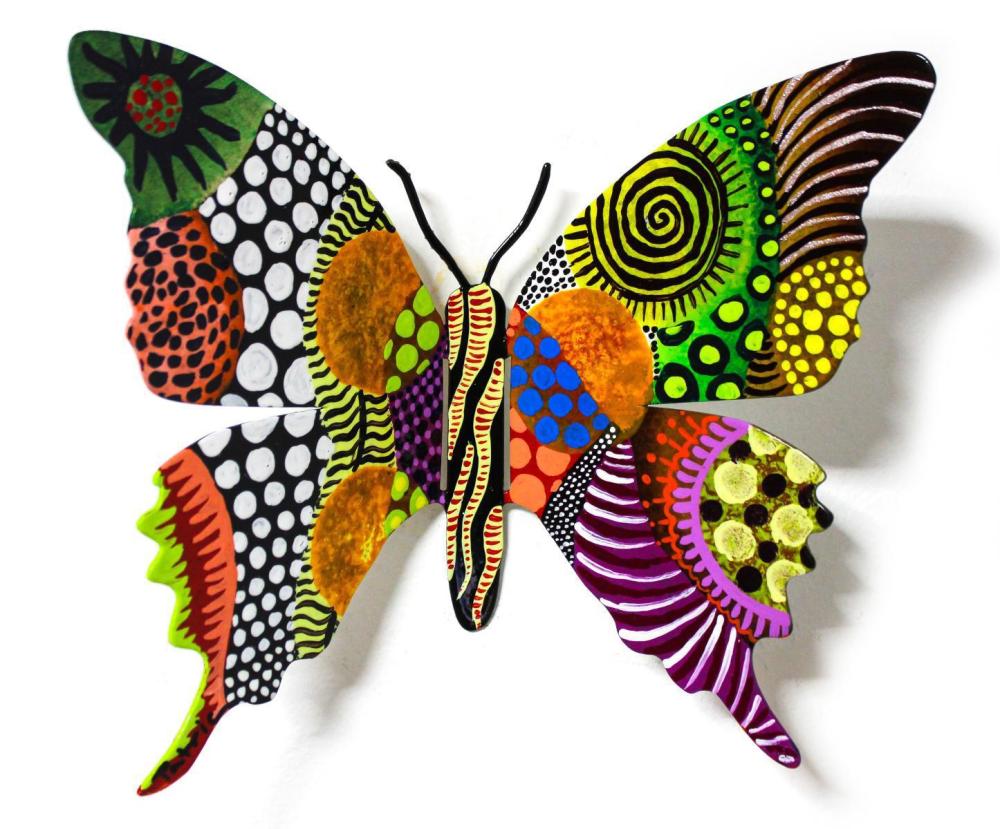 Patricia Govezensky- Original Painting on Cutout Steel "Butterfly CLXIX"