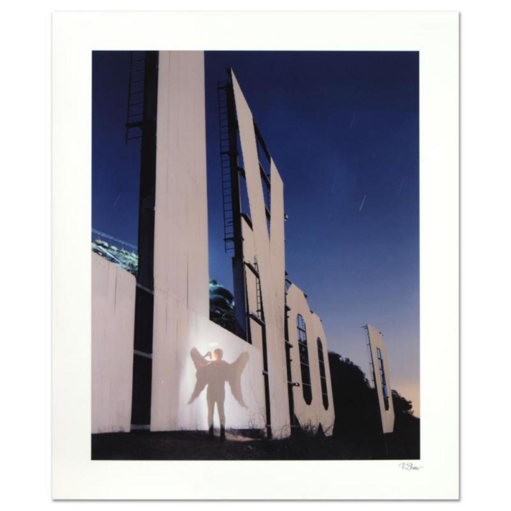 Robert Sheer, "The Agent Angel at the Hollywood Sign" Limited Edition Single Exposure Photograph, Numbered and Hand Signed with Certificate of Authenticity.