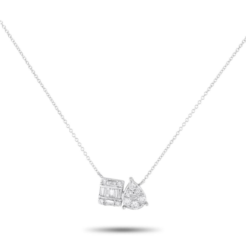 14K WHITE GOLD 0.50CT DIAMOND NECKLACE