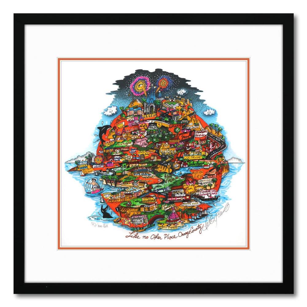 Charles Fazzino- 3D Construction Silkscreen Serigraph "Like No Other Place,Orange County"