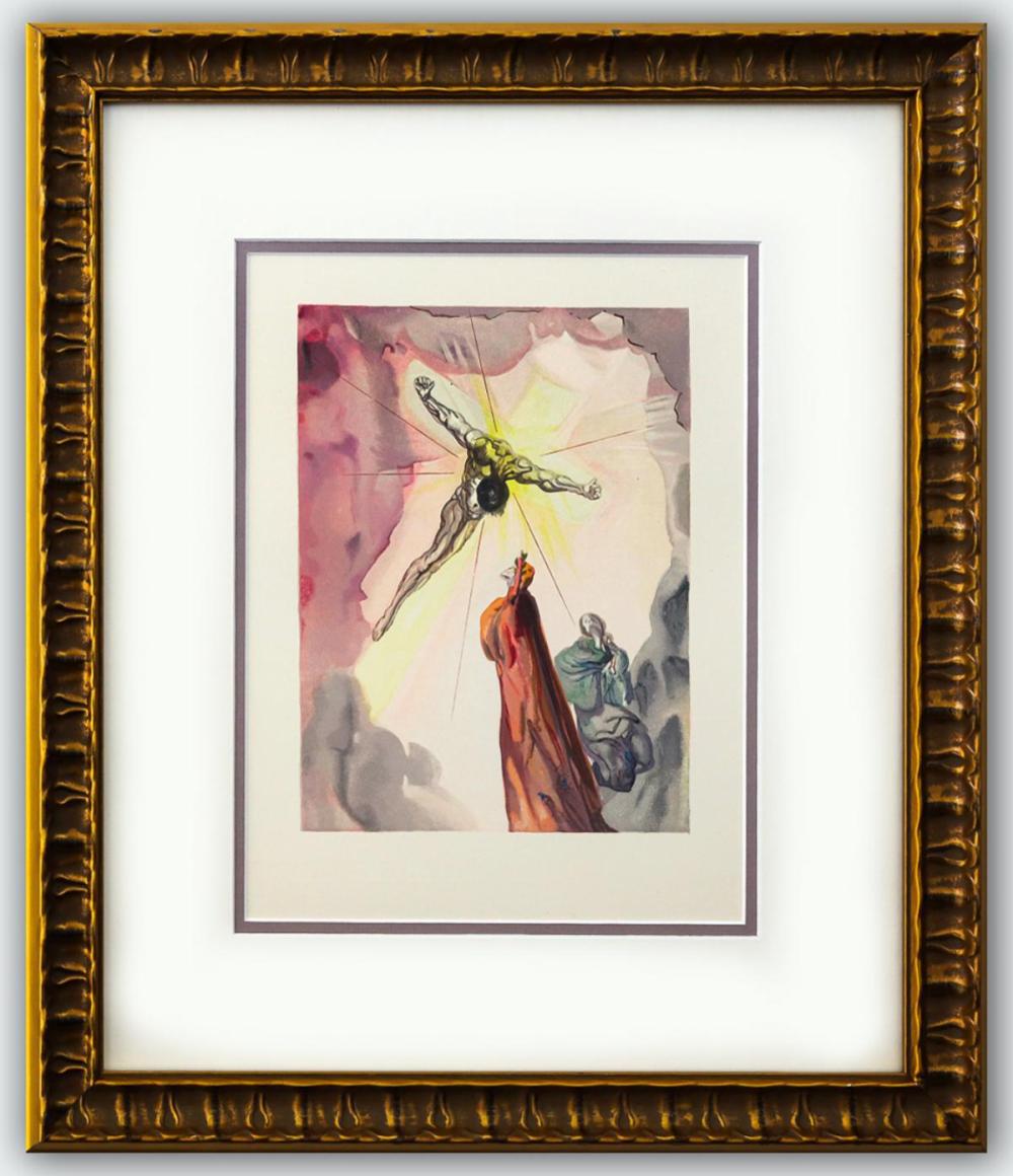 Salvador Dali- Original Color Woodcut on B.F.K. Rives Paper "Paradise 14"