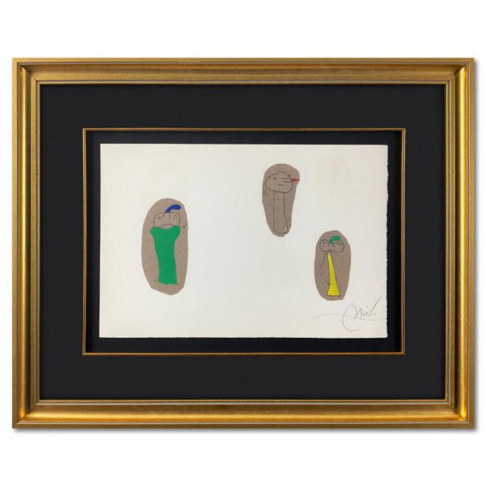 Joan Miro (1893-1983), "M. 1004 from L'enfance d'Ubu" Framed Limited Edition Lithograph, Hand Signed with Certificate of Authenticity.