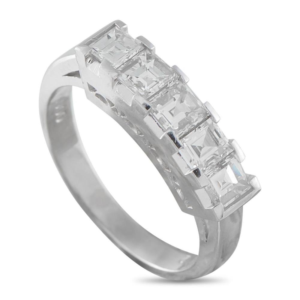 PLATINUM 1.02CT DIAMOND 5-STONE RING