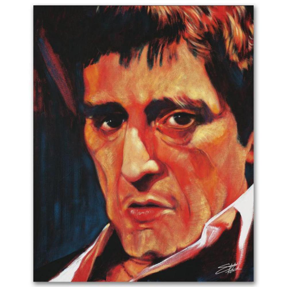 "Pacino" Limited Edition Giclee on Canvas by Stephen Fishwick, Numbered and Signed with Certificate of Authenticity. Gallery Wrapped.