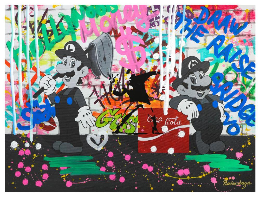 Nastya Rovenskaya- Mixed Media "Loving Coca Cola"