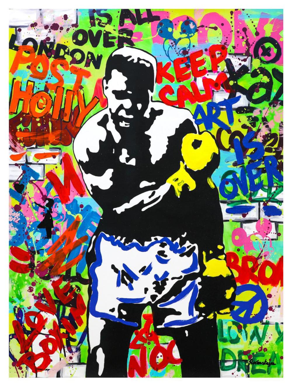Nastya Rovenskaya- Mixed Media "Muhammad Ali"