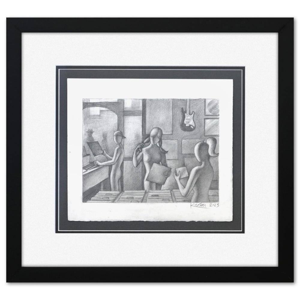 Mark Kostabi- Original Drawing on Paper "Browsing Dreams"