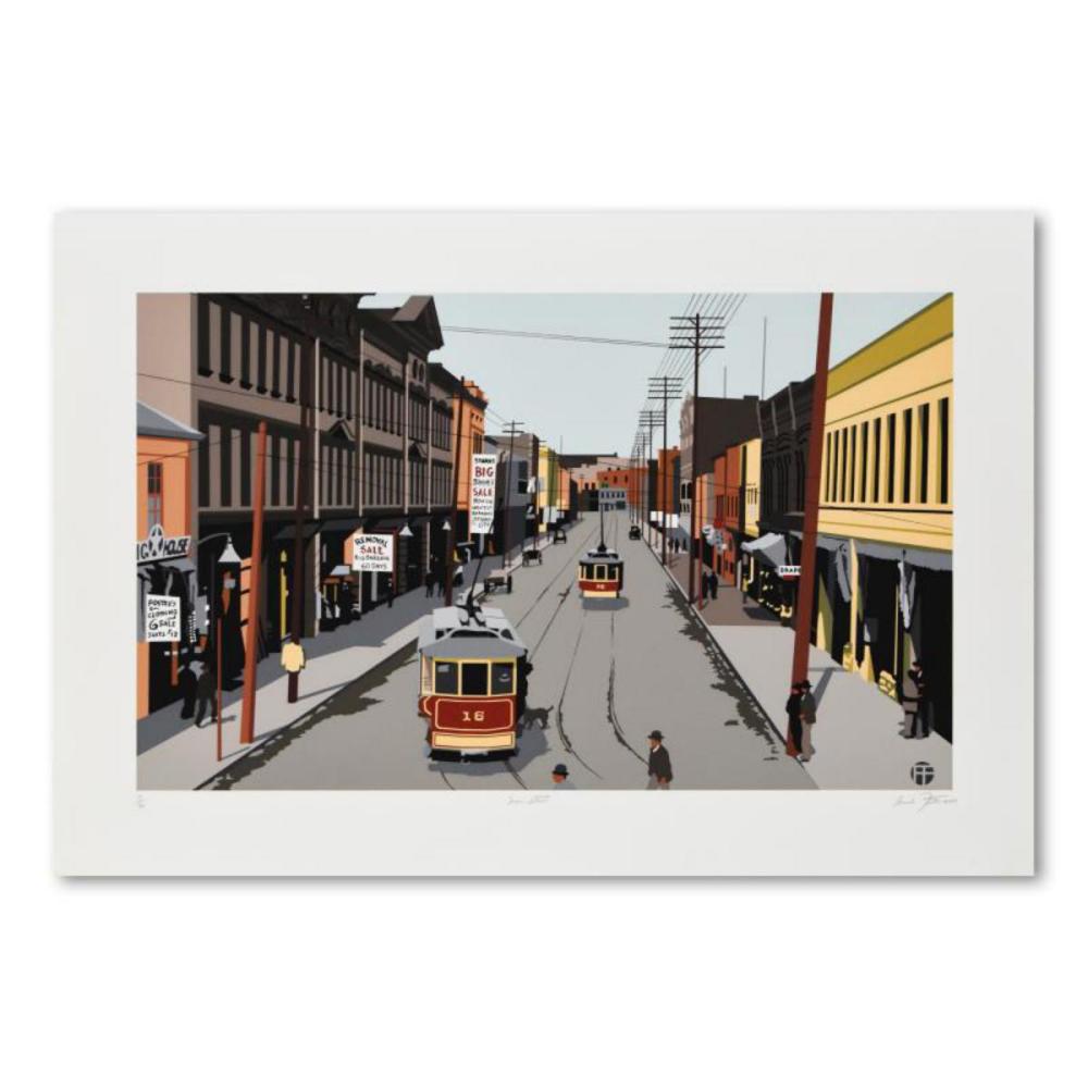 Armond Fields (1930-2008), "Main Street 1907" Limited Edition Hand Pulled Original Serigraph, Numbered and Hand Signed with Letter of Authenticity.