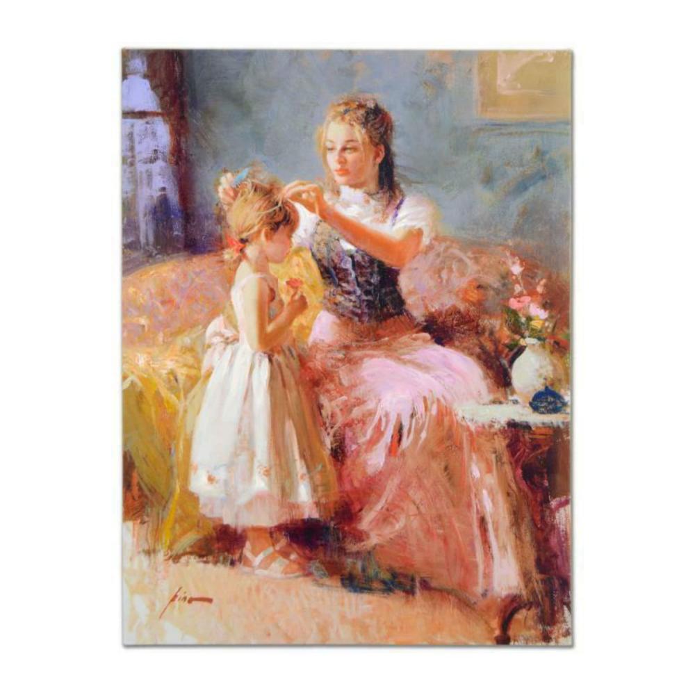 Pino (1939-2010), "Little Lady" Hand Embellished Limited Edition on Canvas (30" x 40"), Numbered and Hand Signed with Certificate of Authenticity.
