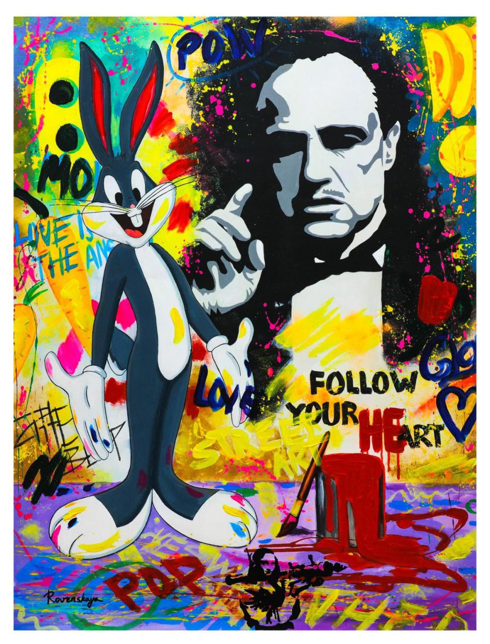 Nastya Rovenskaya- Mixed Media "The Godfather"