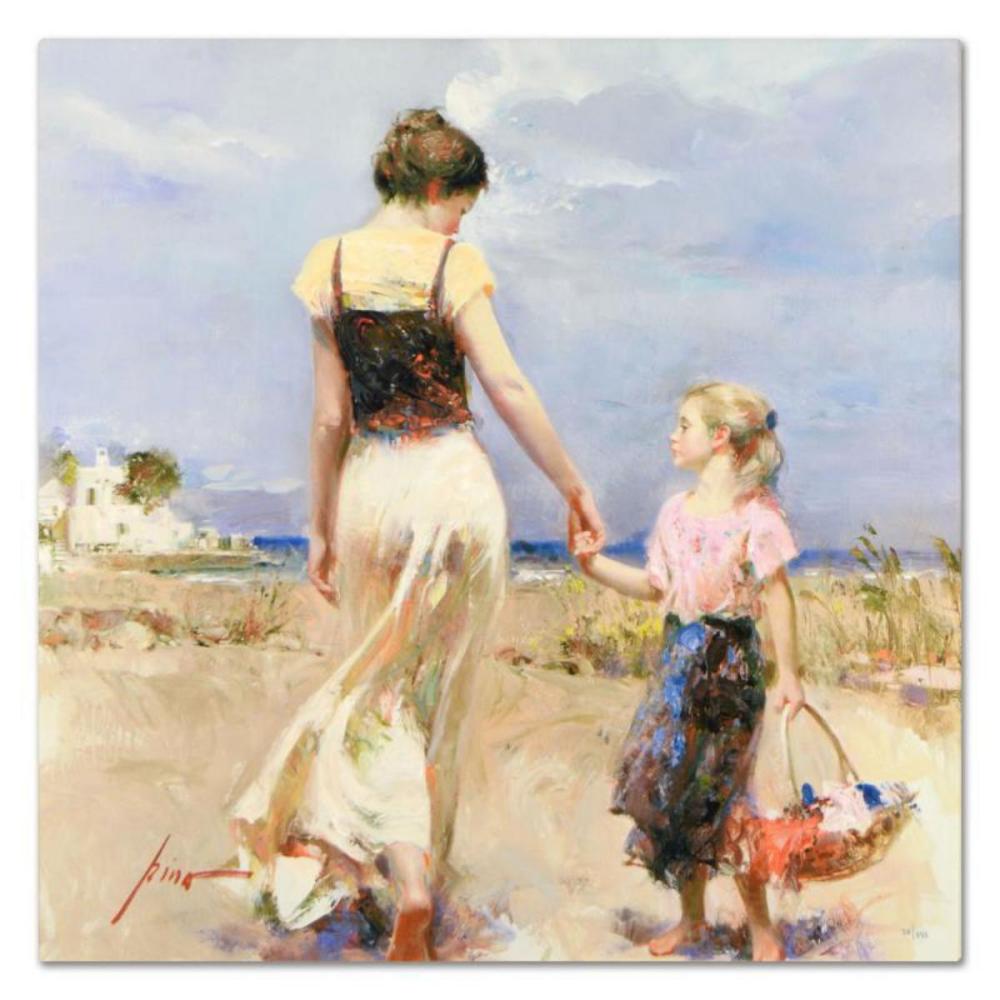 Pino (1939-2010), "Lets Go Home" Artist Embellished Limited Edition on Canvas, Numbered and Hand Signed with Certificate of Authenticity.