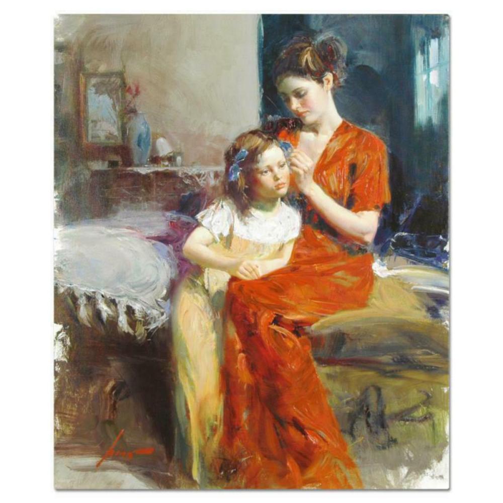 Pino (1939-2010), "Last Touch" Artist Embellished Limited Edition on Canvas, CP Numbered and Hand Signed with Certificate of Authenticity.