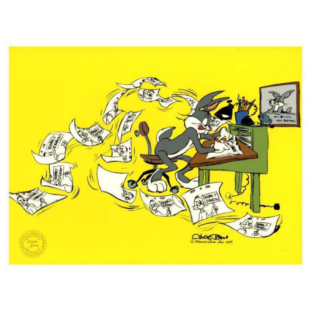 Chuck Jones "Bugs Director: Chuck Amuck" Hand Signed, Hand Painted Limited Edition Sericel.