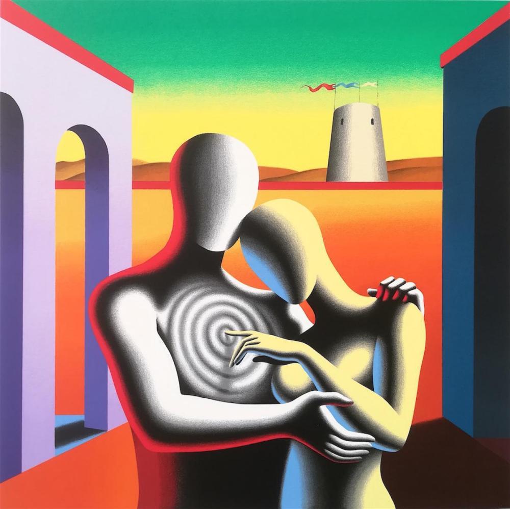 Mark Kostabi "THE SOUL WITHIN THE SOUL" Original Serigraph