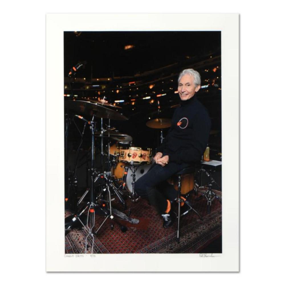 Rob Shanahan, "Charlie Watts" Hand Signed Limited Edition Giclee with Certificate of Authenticity.