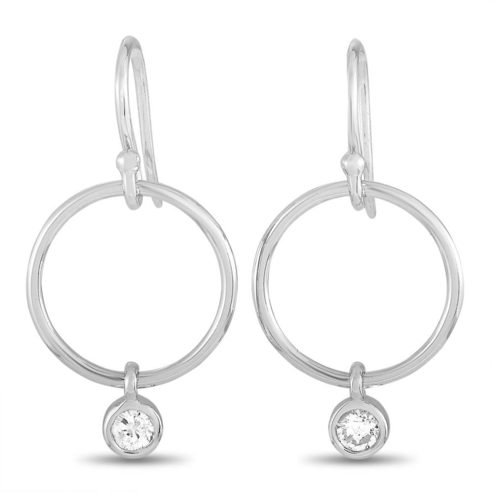 14K WHITE GOLD 0.32 CT DIAMOND EARRINGS